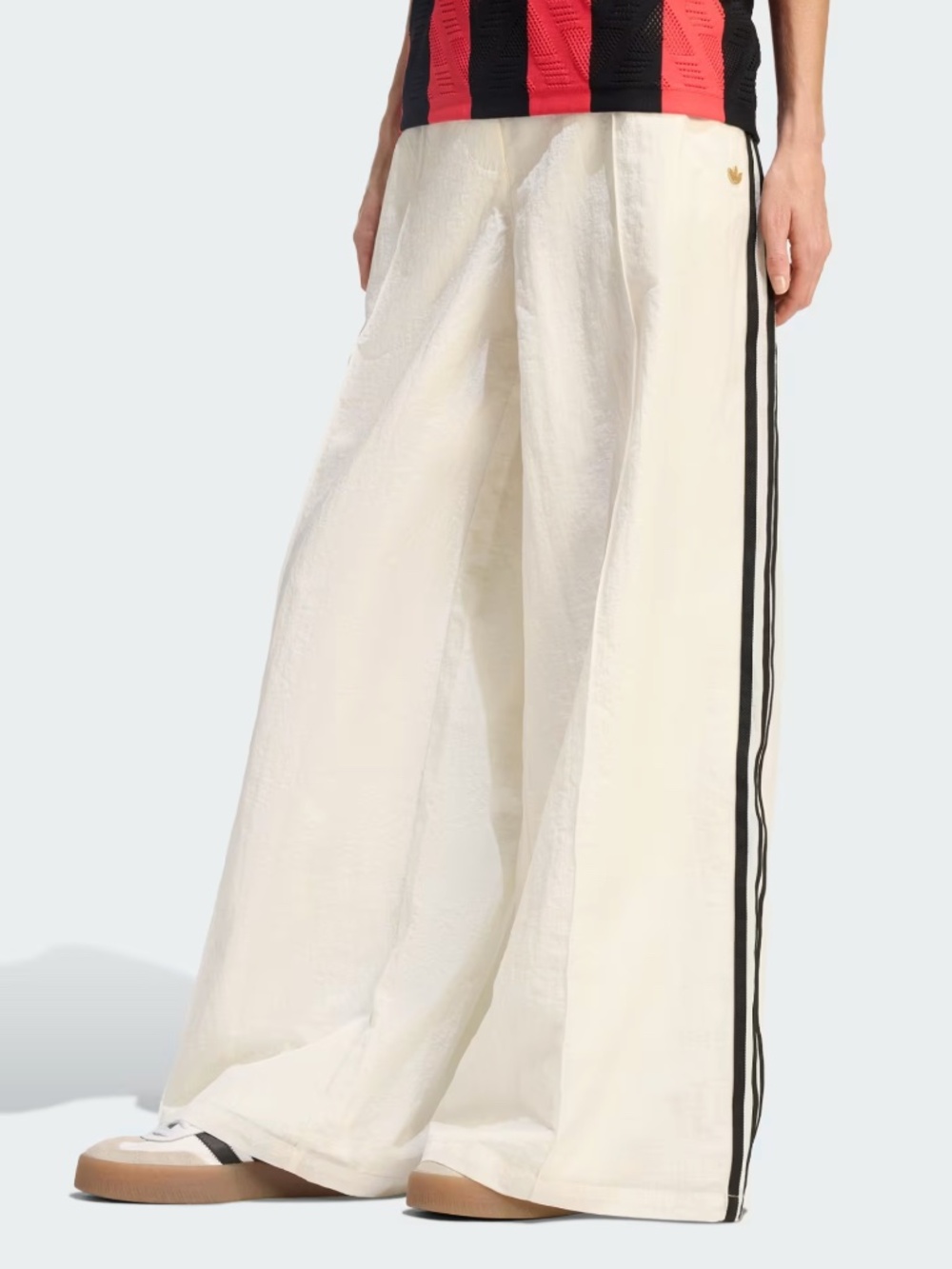 Adidas originals Firebird Pants Off White Wide Leg Track Pants Medium NWT